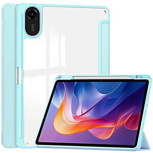 Xiaomi Redmi Pad 2 �P�[�X �N���A �ϏՌ� �J�o�[ PU���U�[ �N���A�o�b�N�P�[�X ������� �����₷�� ����h�~ �X�^���h�@�\ �I�[�g�X���[�v�@�\ �������� �^�u���b�g�P�[�X �J�b�R���� �V���I�~ 