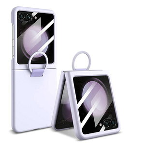 Samsung Galaxy Z Flip7 �P�[�X �ϏՌ� �J�o�[ �܂肽���݌^ �X�}�z�A�N�Z�T���[ PC+�����K���X �Ռ��z�� �y�� �����₷�� �����O�t�� ���p �֗����̍��� �l�C �������� ������� �T���X�� �M�����N