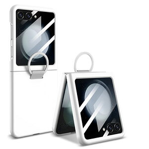 Samsung Galaxy Z Flip7 �P�[�X �ϏՌ� �J�o�[ �܂肽���݌^ �X�}�z�A�N�Z�T���[ PC+�����K���X �Ռ��z�� �y�� �����₷�� �����O�t�� ���p �֗����̍��� �l�C �������� ������� �T���X�� �M�����N