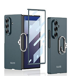 �T���X�� �M�����N�V�[ Z �t�H�[���h7 5G Samsung Galaxy Z Fold7 5G �P�[�X �J�o�[ PC+�����K���X ����ق��肩���� CASE �ϏՌ��J�o�[ �X�^���h�@�\ 360�x��] �����O�t�� �Ռ��h�~ �J�b�R���� ����