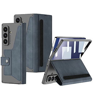 サムスン ギャラクシー Z フォールド7 5G Samsung Galaxy Z Fold7 5G ケース 手帳型 カバー カード収納 PUレザー+PC+強化ガラス CASE 耐衝撃カバー スタンド機能 衝撃防止 カッコいい 汚れ防止 便利 実用