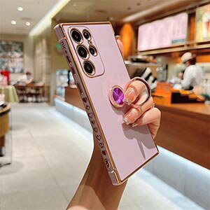 Samsung Galaxy S25 FE �P�[�X �ϏՌ� �J�o�[ �M�����N�V�[ S25 FE �w�ʃJ�o�[ 360�x��] �����O�u���P�b�g�t�� ����ق��肩���� CASE ���b�L TPU�f�� �Ռ��ɋ��� �Ռ��h�~ �֗� �l�C �������� ������