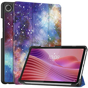 Lenovo Tab K9 8.7�C���` �P�[�X �ϏՌ� �J�o�[ �蒠�^�J�o�[ PC+PU���U�[�� �I�[�g�X���[�v�@�\ �֗� �l�C �������� ������� �����₷�� ����h�~ ���m�{ Tab K9 �P�[�X �X�^���h�@�\ �������� �^�u