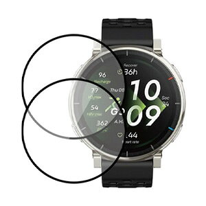 Amazfit Active 3 Premium �E�F�A���u���[���E�X�}�[�g�E�H�b�` HD Film �S��ʕی�t�B���� Amazfit Active 3 Premium ������ �t���ی� HD Film 3D���E���h�����ގ� �ی�t�B���� �ی�V�[�g PMMA�f�� �w��h�~ 