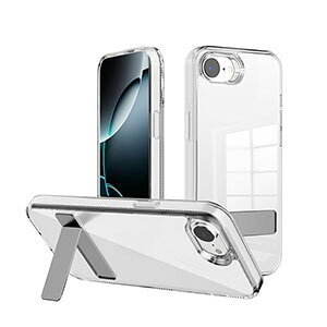 Apple iPhone 17e �P�[�X �N���A �ϏՌ� �J�o�[ �^�t�Ŋ�� 2�d�\�� TPU+PC�f�ސ� �X�^���h�@�\ ���� �J�o�[ �Ռ��z�� �����h�~ �l�C �������� ������� �J�b�R���� �Ռ��ɋ��� �A�b�v�� �A�C�t�H�� 