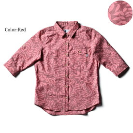 かりゆしウェア レディース Leaf dance 7分袖レギュラーシャツ/J176161