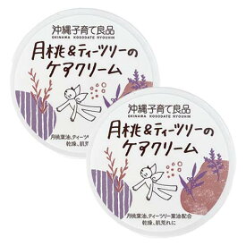 沖縄子育て良品 月桃＆ティツリーのケアクリーム 25g×2個セット アトピー肌 敏感肌 保湿クリーム あせも しっしん かゆみ