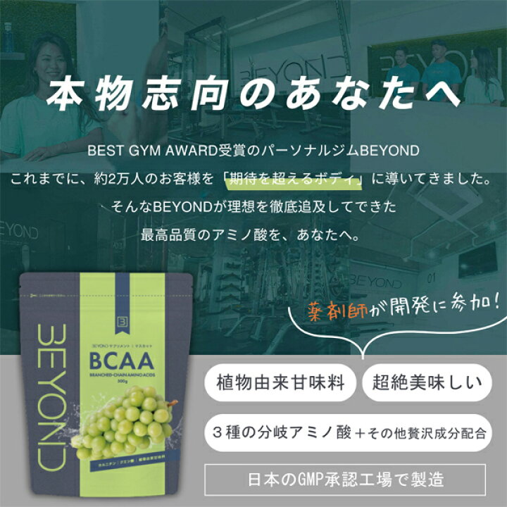 楽天市場】最強配送 正規販売店 BEYOND BCAA 全2種類 500g プロテイン 