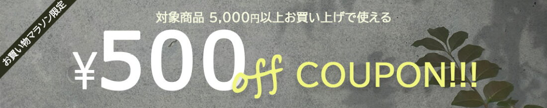 対象商品に使える500円オフクーポン！