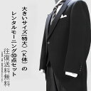 【レンタル】特大 大きいモーニング 特大 100cm以上 レンタル シャツ 小物付 貸衣装 大きいサイズ 父親 結婚式 高級 日本製 モーニング留袖と同時レンタルで各々1,000円引き 貸衣装 fy16REN07 特大 K体 最安値中往復送料無料
