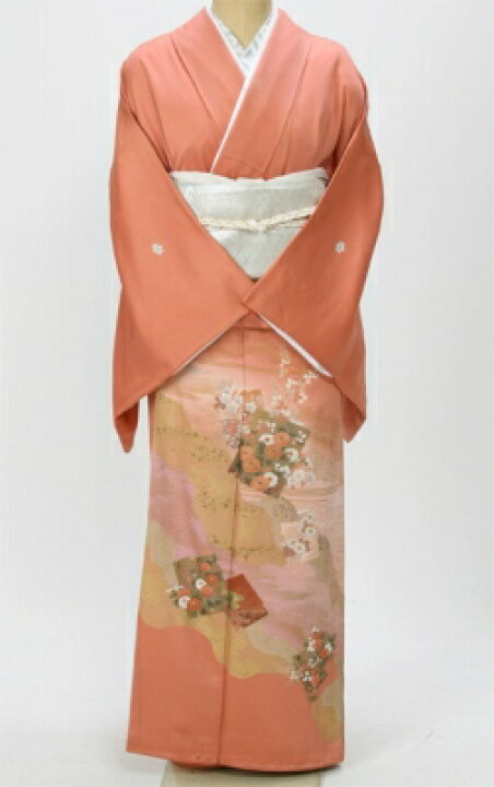 帯正装オレンジ和装結婚式卒業式入学式お宮参り留袖丹後ちりめん 