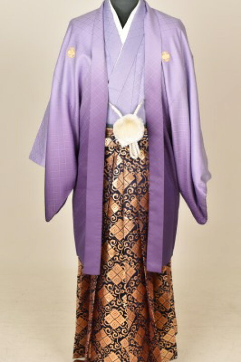 楽天市場】【レンタル】 murasaki 薄紫 着物 男性袴 成人式袴 貸衣装 