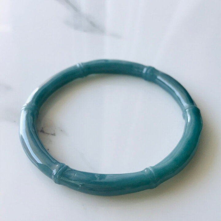 楽天市場】グアテマラ産 翡翠 ヒスイ jade バングル 高品質 ブルー 