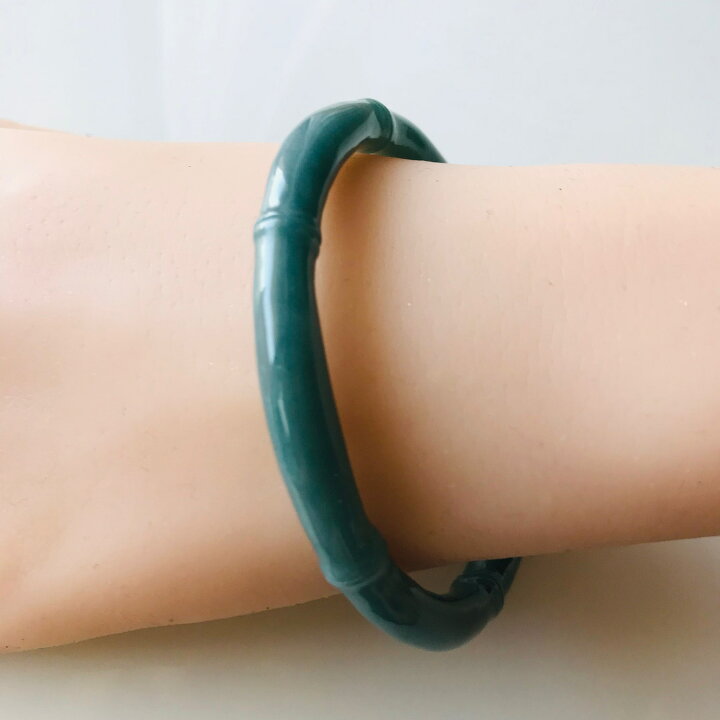楽天市場】グアテマラ産 翡翠 ヒスイ jade バングル 高品質 ブルー 