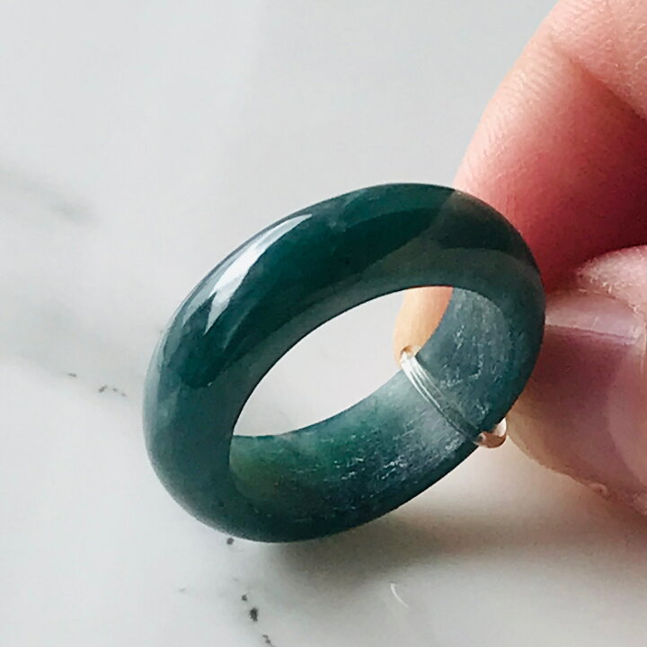 楽天市場】グアテマラ産 翡翠 ヒスイ jade くりぬき リング 天然石 