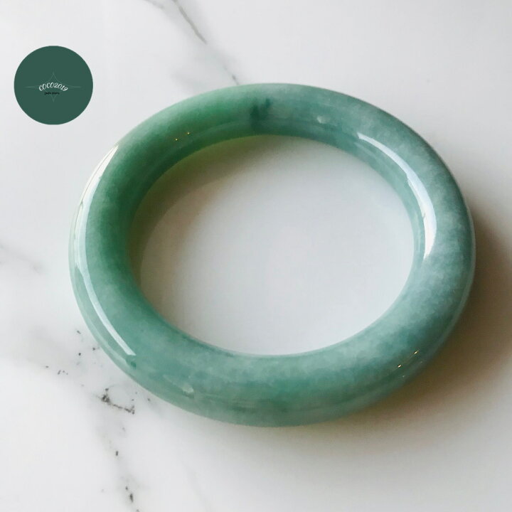 楽天市場】グアテマラ産 翡翠 ヒスイ バングル 一点もの 希少 ミルキー  