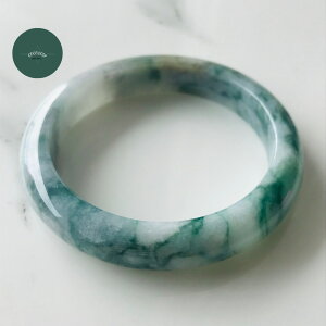 ミャンマー産 翡翠 ヒスイ バングル 一点もの 希少 ミルキー ダークグリーン 58.8mm ひすい パワーストーン hisui 本翡翠 アクセサリー 風水 占い 厄払い 厄除け 健康 長寿 翡翠手?