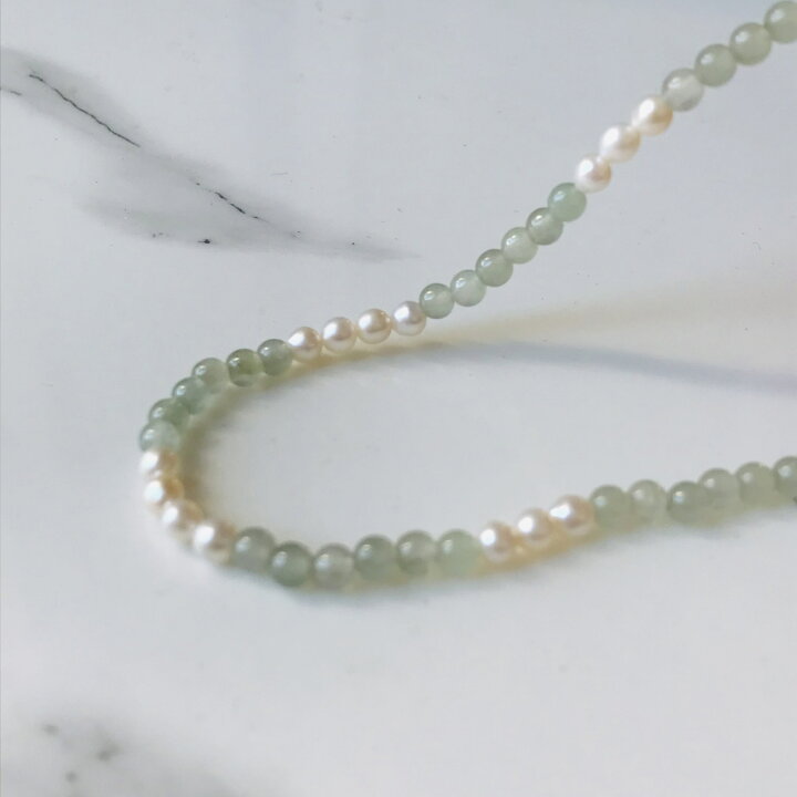 楽天市場】ミャンマー産 翡翠 ヒスイ jade ブレスレット 15cm パール 