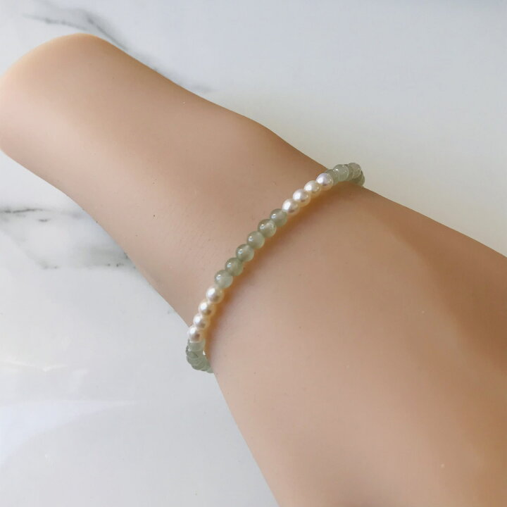 楽天市場】ミャンマー産 翡翠 ヒスイ jade ブレスレット 15cm パール 