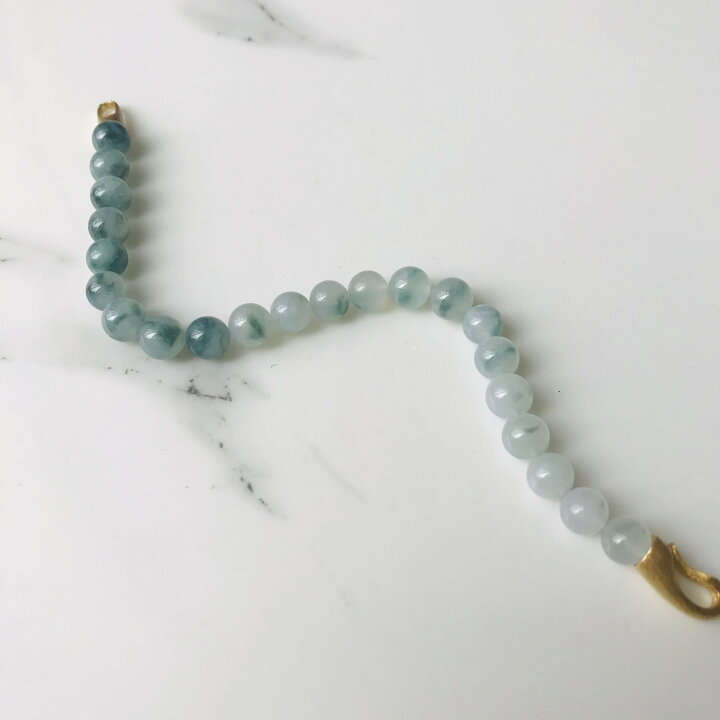 楽天市場】ミャンマー産 翡翠 ヒスイ jade ブレスレット 15cm 氷翡翠 