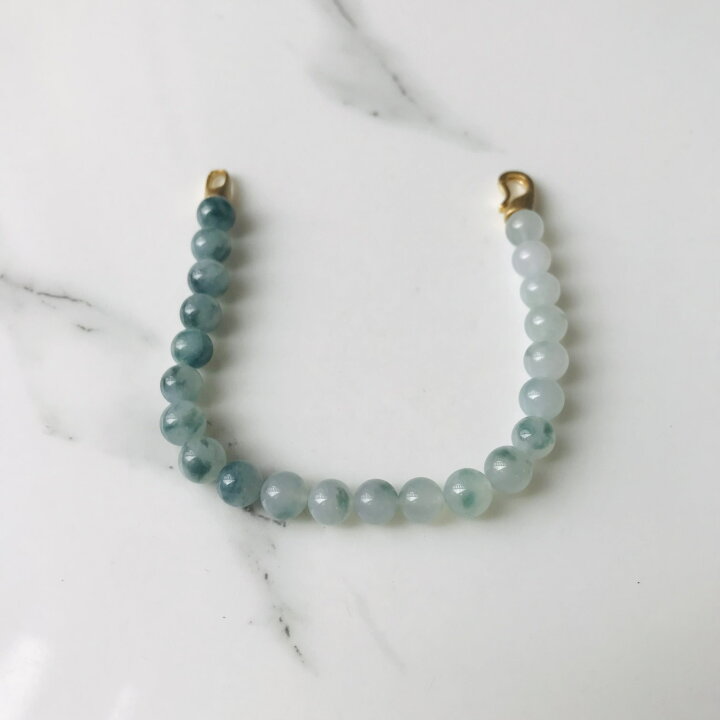 楽天市場】ミャンマー産 翡翠 ヒスイ jade ブレスレット 15cm 氷翡翠 