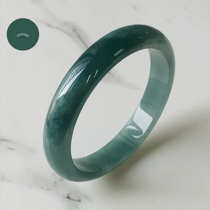 楽天市場】グアテマラ産 翡翠 ヒスイ jade バングル ブルーグリーン 