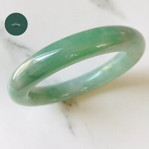ミャンマー産 翡翠 ヒスイ バングル 一点もの 希少 53.5mm ひすい パワーストーン hisui 本翡翠 アクセサリー 健康 翡翠手? ブレスレット 天然石