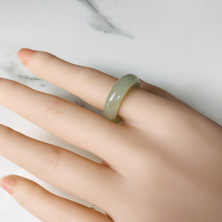 楽天市場】リング ミャンマー産 翡翠 ヒスイ jade くりぬきリング 16号 
