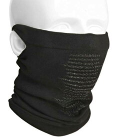 [Dhana Style] バンダナ フェイスマスク フェイスガード ネックウォーマー ヘッドバンド 帽子 スポーツ 防寒 防風 埃よけ UVカット マスク Type;EAHL (BLACK-MDF)