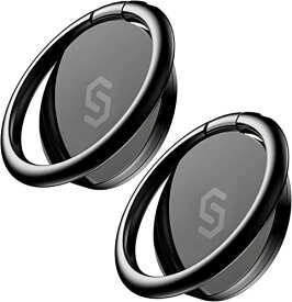 【2個入り】Syncwire スマホリング 携帯リング 薄型 360°回転 落下防止 指輪型 スタンド機能 iPhone リング ホールドリング フィンガーリング iPhone 14/14 Plus/14 Pro/14 Pro Max/13mini / 13 /13 Pro / 13 Pro Max/iPhone 12シリーズなどのiPhone/Android各種他対応