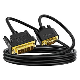 ANNNWZZD DVI VGA 変換 ケーブル 単方向伝送 ラップトップ PC HDTV プロジェクター モニター用 2M