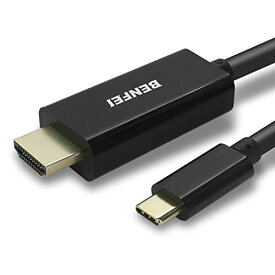 BENFEI 1.8m USB Type C - HDMI ケーブル【4K@30Hz UHD映像出力】タイプC to HDMI 変換アダプタ Thunderbolt 3/4 互換 iPhone 15 Pro/Max, MacBook Pro/Air 2023, iPad Pro, iMac, S23, XPS 17