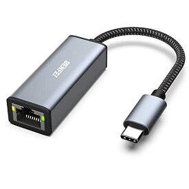 BENFEI 有線LANアダプタ USB-C - イーサネットアダプター、USB Type-C (Thunderbolt 3/4) - 10/100/1000Mbps 高速 RJ45 ギガビットイーサネット ネットワークアダプター iPhone 15 Pro/Max, MacBook Pro/Air 2023, iPad Pro, iMac, S23, XPS 17 などに対応…