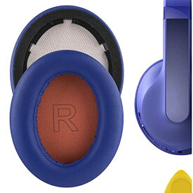 Geekria イヤーパッド QuickFit 互換性 パッド アンカー Anker Soundcores Life Q10, Q10 BT, Life 2 NEO ヘッドホンに対応 イヤパッド/イヤークッション/イヤーカップ (プロテインレザー/青 オレンジ)