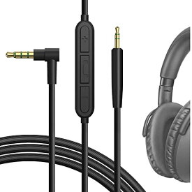 Geekria ケーブル 互換性 オーディオコード ゼンハイザー Sennheiser Momentum 4, PXC 550, PXC 550 II, ACCENTUM Plus ヘッドホンケーブル、2.5mm に適合する インラインマイクと音量コントロール 1.2m