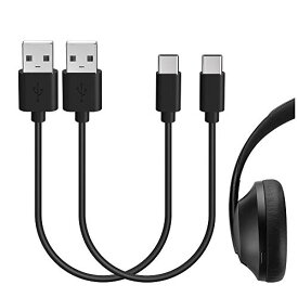 Geekria 充電ケーブル 互換性 Type-C 充電コード USB to USB-C ボーズ Bose Ultra Open Earbuds, QC Ultra, QCSE, QC45, Earbuds II, 700ANC に対応 (黒/30cm 2パック)