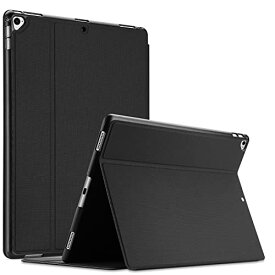 ProCase iPad Pro 12.9" ケース 2世代・1世代（2017 2015) 耐衝撃 縦と横にスタンド 保護カバー (ブラック)