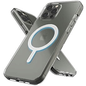 Sinjimoru MagSafe 対応 iPhone12 Pro Max クリアケース、強力な磁石内蔵 丈夫なPC+TPU素材で 耐久性と耐衝撃性が優秀な薄型 iPhone透明ケース、 ワイヤレス充電・マグセーフアクセサリー互換可能マグネットケース。M-Airclo for iPhone 12 Pro Max