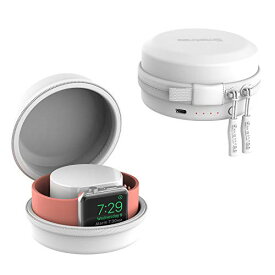 Smatree Apple Watch 充電器 Apple Watch SE/Series 8/Series 7/6用充電スタンド Apple Watch ケース 収納しながら充電でき 持ち運びに便利 防水 耐衝撃 出張 旅行 ホワイト
