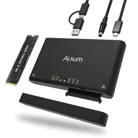 Alxum PCIe NVMe M.2 と SATA HDD/SSD両対応 クローン スタンド Type-C USB 3.2 Gen2 10Gbps高速データ転送 （Mキー/B+Mキー）クローン 2.5/3.5インチ SATA対応 HDDデータコピー オフラインクローン