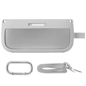 co2CREA シリコンケース 互換品 ボーズ Bose SoundLink Flex Bluetooth speaker ポータブル ワイヤレス スピーカー (ホワイト)
