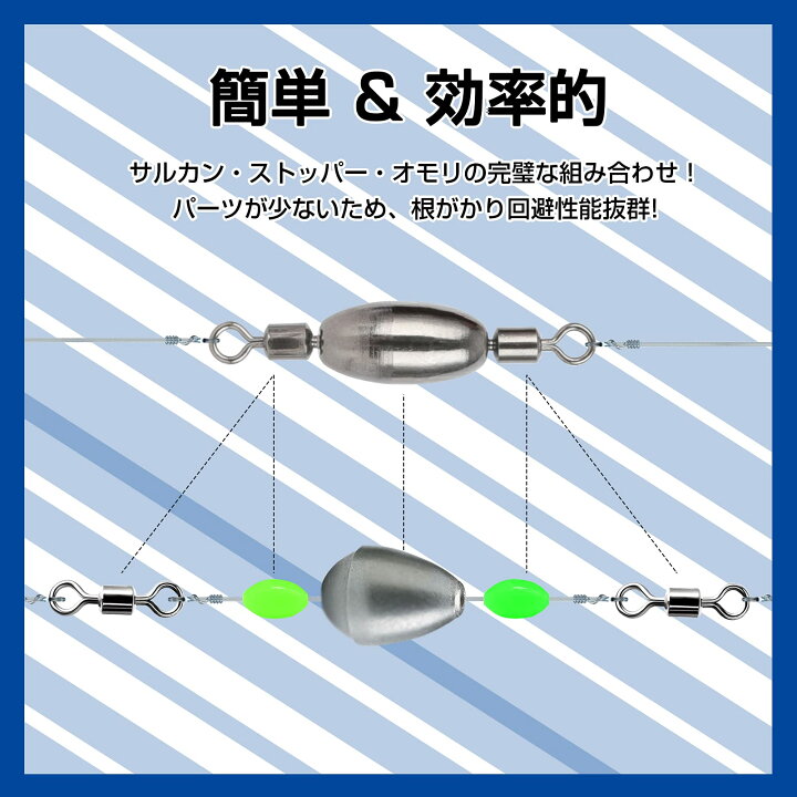 楽天市場】AMYSPORTS セット 仕掛け 中通し オモリ 釣り タル付き 中 