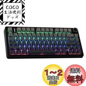 yzEPOMAKER x Aula F75 Q[~OL[{[h KXPbg JjJL[{[h 5wpbhmut 75% CX zbgXbpu Bluetooth/2.4GHz/USB-C RGB ZKF؎擾 (Black Gradient, 