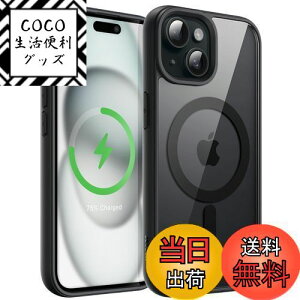 yzJETech iPhone 15 6.1C`p }Olbg P[X MagSafeɑΉ Ռz op[Jo[ \bhJ[}bgTPUt[ h~ NAobN (ubN)