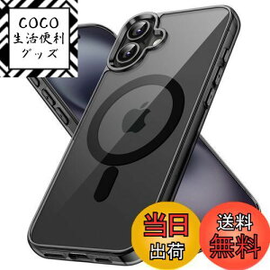 yzJETech iPhone 16 6.1C`p }Olbg P[X MagSafeΉ Ռz op[Jo[ h~ NAobN (ubN)