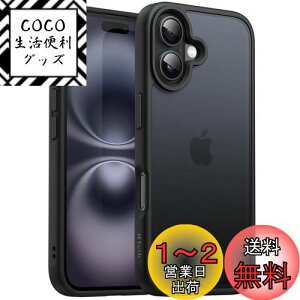 yzJETech iPhone 16 Plus 6.7C`p }bgP[X ϏՌ~^[O[h̗ی ̔w X}zJo[ wh~ (ubN)