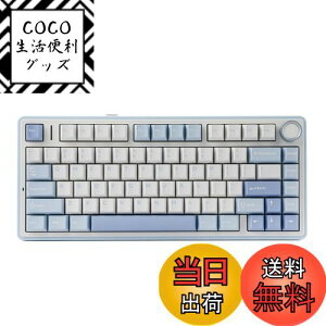 yzEPOMAKER x Aula F75 Q[~OL[{[h KXPbg JjJL[{[h 5wpbhmut 75% CX zbgXbpu Bluetooth/2.4GHz/USB-C RGB ZKF؎擾 (Sea Salt Blue, L