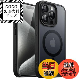 yzJETech iPhone15ProMax 6.7C`i15 Pro Maxjp }Olbg P[X MagSafeɑΉ ̃}bgw ^ ϏՌ Jo[ (ubN)