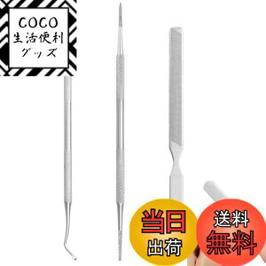 【送料無料】爪やすり 爪垢取り 3本セット ステンレス製 爪リフター 爪垢とり 陥入爪 ヤスリ 巻き爪 厚い爪 足 爪ケア ネイルケア シルバー