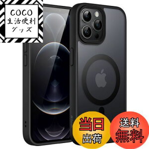 yzJETech iPhone 12 Pro Max 6.7C`p (12ProMax) }Olbg P[X MagSafeɑΉ ̃}bgw ^ ϏՌ Jo[ (ubN)